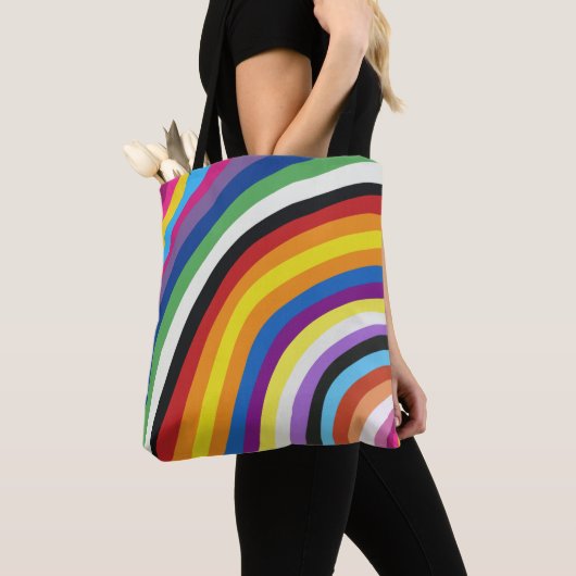 Pride Flag Colorful Stripes Pattern Canvas tas (Dichtbij)