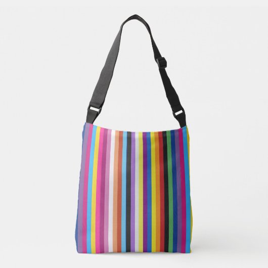 Pride Flag Colorful Stripes Pattern Crossbody Bag Tas (Voorkant)