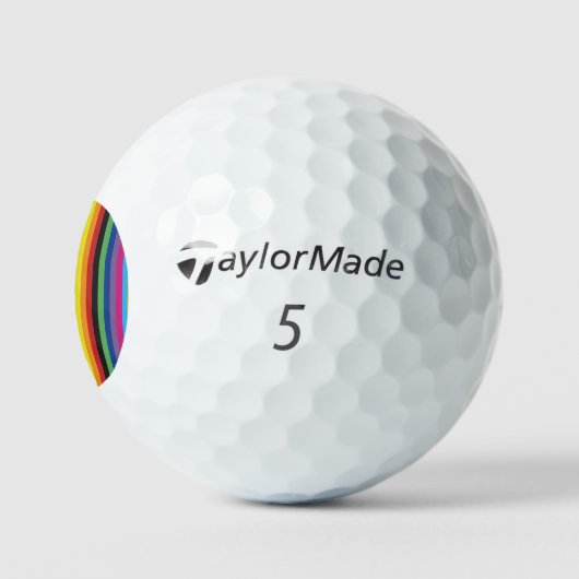 Pride Flag Colorful Stripes Pattern Golfballen (Logo)