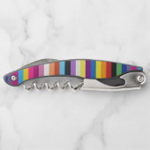 Pride Flag Colorful Stripes Pattern Kurkentrekker (Achterkant)
