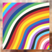 Pride Flag Colorful Stripes Pattern Raamsticker (Vel 2)