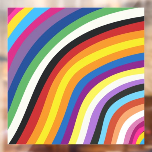 Pride Flag Colorful Stripes Pattern Raamsticker (Vel 2)