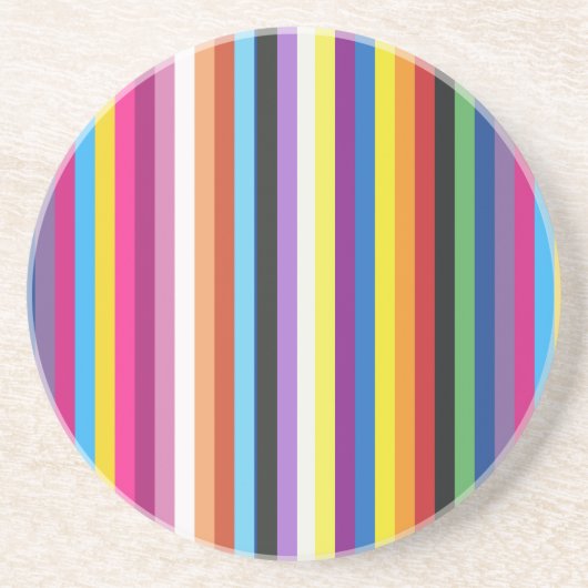 Pride Flag Colorful Stripes Pattern Zandsteen Onderzetter (Voorkant)