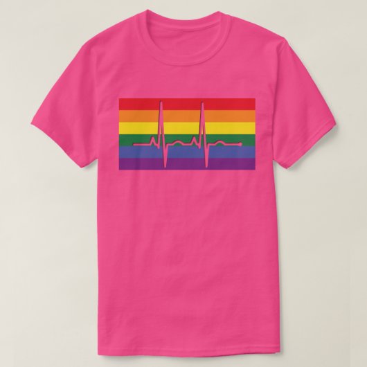 Pride Flag EKG T-shirt (Design voorkant)