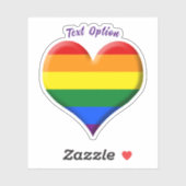 Pride Flag Heart Sticker (Vel)