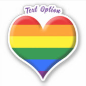 Pride Flag Heart Sticker (Voorkant)