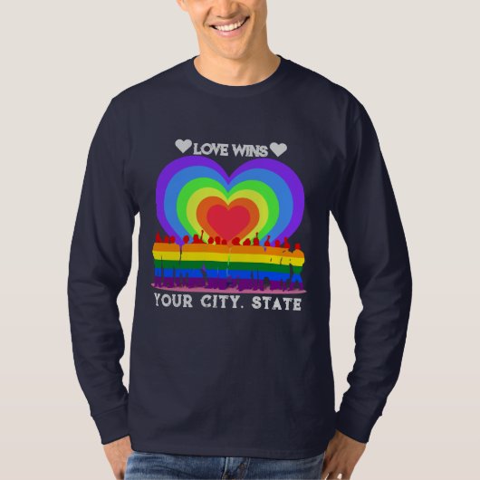 Pride Flag Heart T-shirt (Voorkant)
