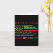 Pride Flag Juneteenth is mijn onafhankelijkheidsda Kaart (Gele Bloem)
