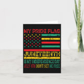 Pride Flag Juneteenth is mijn onafhankelijkheidsda Kaart (Voorkant)