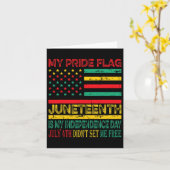 Pride Flag Juneteenth is mijn onafhankelijkheidsda Kaart (Gele Bloem)