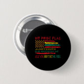 Pride Flag Juneteenth is mijn onafhankelijkheidsda Ronde Button 5,7 Cm (Voorkant /achterkant)