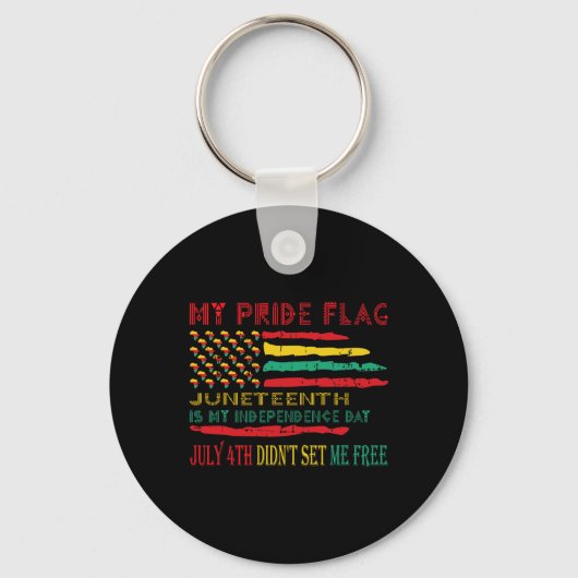 Pride Flag Juneteenth is mijn onafhankelijkheidsda Sleutelhanger (Voorkant)