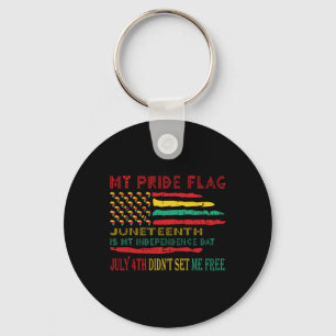 Pride Flag Juneteenth is mijn onafhankelijkheidsda Sleutelhanger