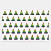 Pride Flag kerstboom Snowflake Patroon Inpakpapier Vel (Voorkant 2)