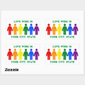 Pride Flag Mensen Rechthoekige Sticker (Vel)