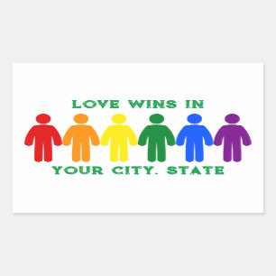 Pride Flag Mensen Rechthoekige Sticker