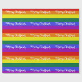 Pride Flag Merry kerstpatroon Cadeaupapier (Vlak)