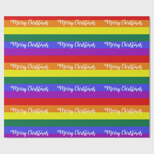 Pride Flag Merry kerstpatroon Cadeaupapier (Vlak)