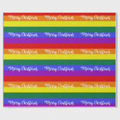 Pride Flag Merry kerstpatroon Cadeaupapier (Vlak)