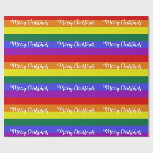 Pride Flag Merry kerstpatroon Cadeaupapier (Vlak)