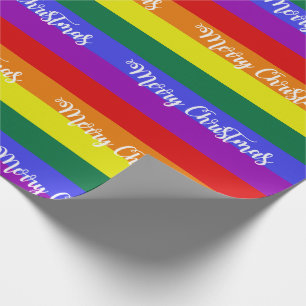 Pride Flag Merry kerstpatroon Cadeaupapier