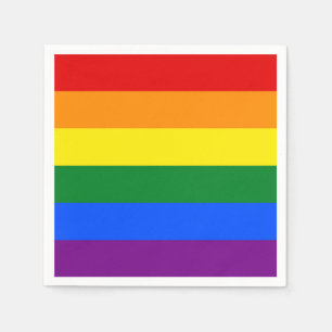 Pride Flag Napkin Services Servet