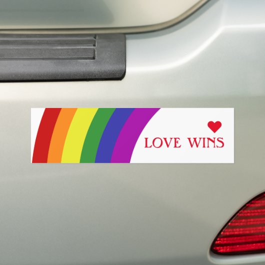Pride Flag Rainbow Bumpersticker (Op auto)