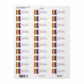 Pride Flag Rainbow Etiket (Full Sheet)