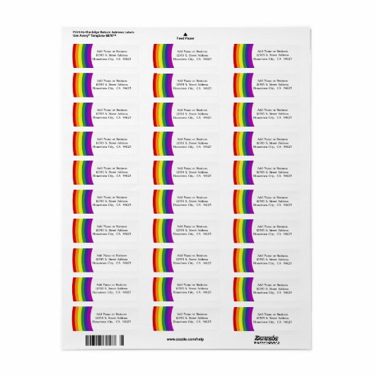 Pride Flag Rainbow Etiket (Full Sheet)