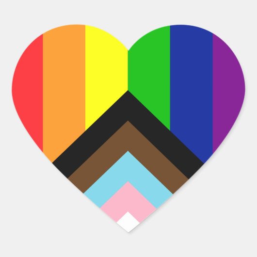 Pride Flag Reboot - trans en POC inclusief Hart Sticker (Voorkant)