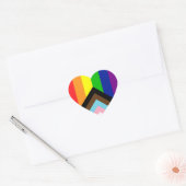 Pride Flag Reboot - trans en POC inclusief Hart Sticker (Envelop)