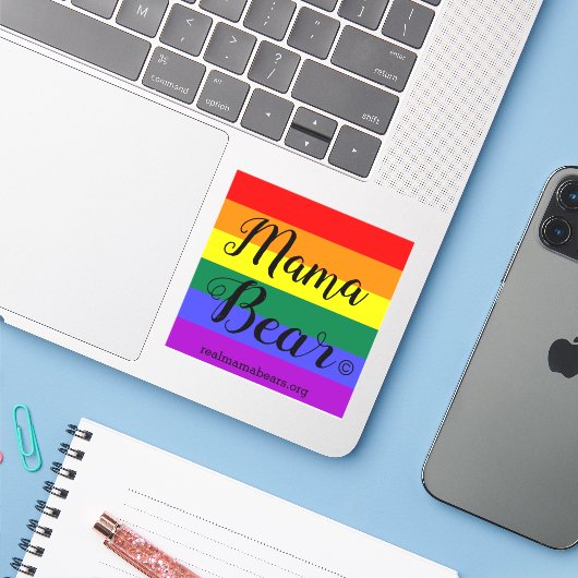 Pride Flag Serendipitydodah Vinyl Sticker (Laptop met iPhone)