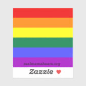 Pride Flag Vinyl Sticker (voeg je eigen woorden to (Vel)