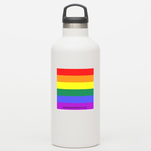 Pride Flag Vinyl Sticker (voeg je eigen woorden to (Waterfles)