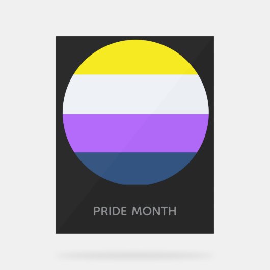 Pride Flagge Acryl Bord (Voorkant)
