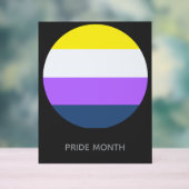 Pride Flagge Acryl Bord (Neutraal)