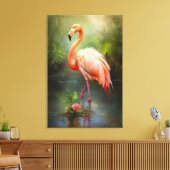 Pride Flamingo Canvas Afdruk (Insitu (Woonkamer))