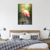 Pride Flamingo Canvas Afdruk (Insitu (Slaapkamer))