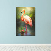 Pride Flamingo Canvas Afdruk (Insitu (Houten vloer))