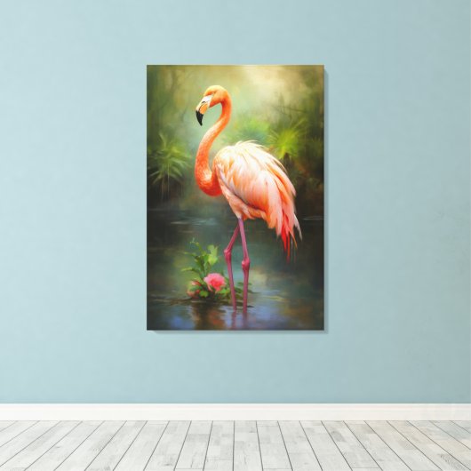 Pride Flamingo Canvas Afdruk (Insitu (Houten vloer))