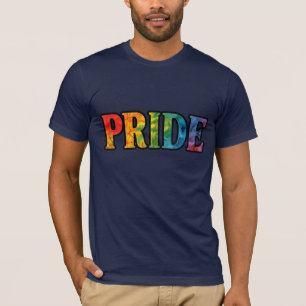 PRIDE Floral Rainbow Text LGBTQ+ T-shirt