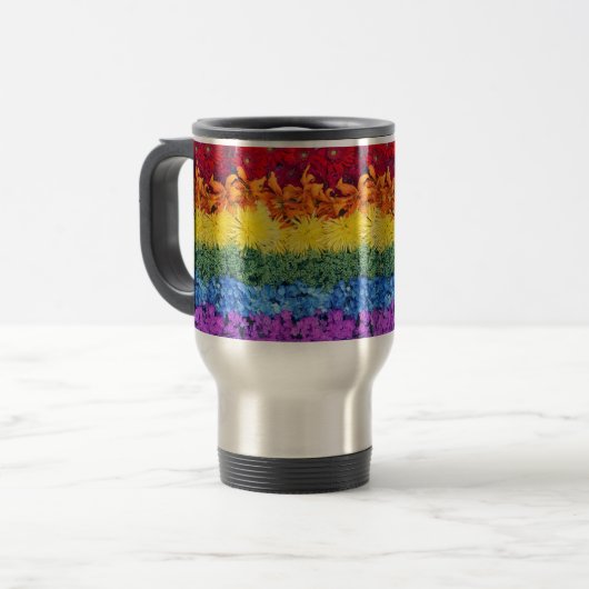 Pride Flower Collectie Travel Mug Reisbeker (Voorkant links)