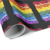 Pride Flowers Happy Jubileum Wrapping Paper Cadeaupapier (Rol Hoek)