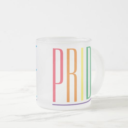PRIDE Frosted Glass Mok (Voorkant rechts)