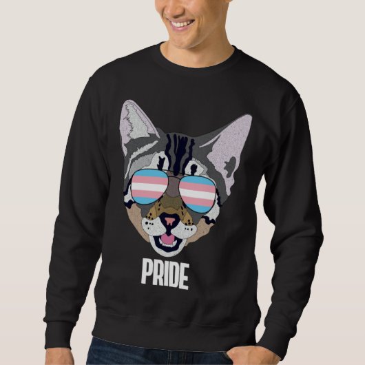 Pride Funny Cat Trans Pride Trui (Voorkant)
