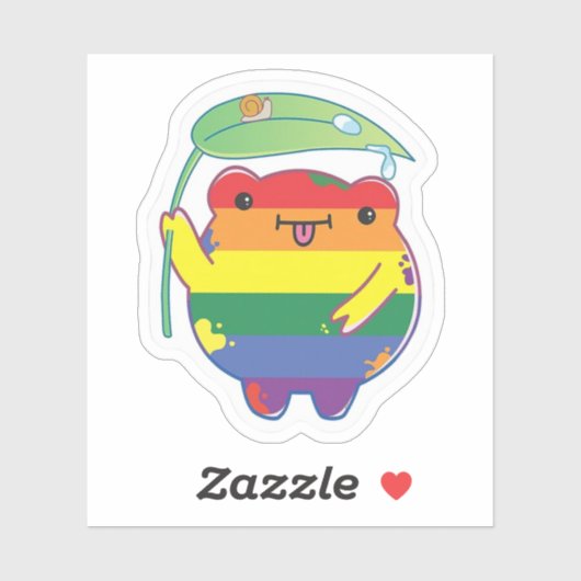 Pride Funny Frog Sticker (Vel)