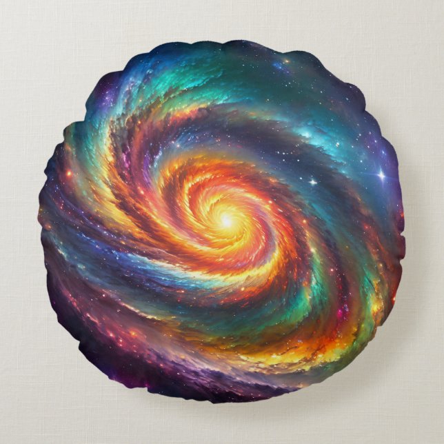 Pride Galaxy -  Rond Kussen (Voorkant)