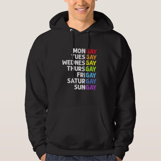 Pride Gay Agenda Mongay Pride Calendar Hoodie (Voorkant)
