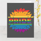 Pride-gay lgbetq-queer-zonnebloempaart kaart (Gele Bloem)