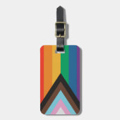Pride gay lgbt regenboogvlag bagagelabel (Voorkant verticaal)